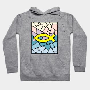 The ancient sign of the early Christians is a fish. Hoodie